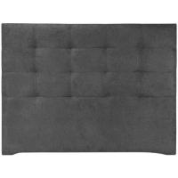 Cabecero tapizado acolchado para dormitorio, modelo Tablet largo en tela antimanchas gris antracita y medidas 151 x 125 cm para camas de 135 o 150 cm. - details 0