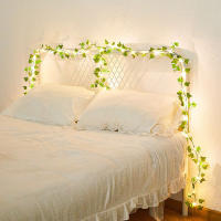 Guirnalda de plantas de hoja de hiedra Artificial verde, guirnalda de luces de vid, follaje falso, flores para el hogar, cocina, jardín, oficina, boda, decoración de pared - details 3