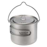 Lixada - maceta colgante portátil de titanio ultraligera, 900 ml/1600 ml, con asa plegable con tapa, utilizada para acampar al aire libre, hacer senderismo, - details 59