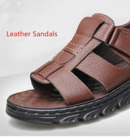 Sandalias informales impermeables para hombre, zapatos transpirables de cuero, antideslizantes, para playa y exterior, Verano - details 5