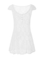 Vestido corto de encaje para mujer, minivestido con tirantes finos, Espalda descubierta, corte en A, fiesta, Y2K - details 13