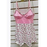 Falda de liga de flor rosa popular, camisón casero de mujer delgada de verano con encaje sexy en V profundo puro deseo - details 6