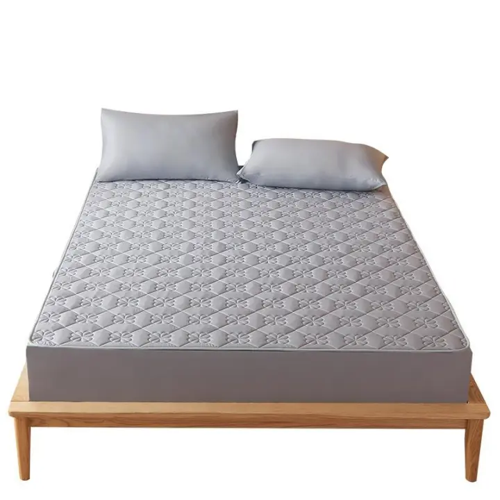 Funda de pecho Gruesa impermeable, alfabrilla de látex, fundas de Cama, Protector de sábana ajustable agradable para la piel, colcha 150/160/180x200 - 1