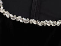 Elegante Vestido de Terciopelo con Cuello Cuadrado y Manga Larga Vestido de Fiesta de Cintura Alta para Mujeres Vestido de Noche con Cuentas - details 15