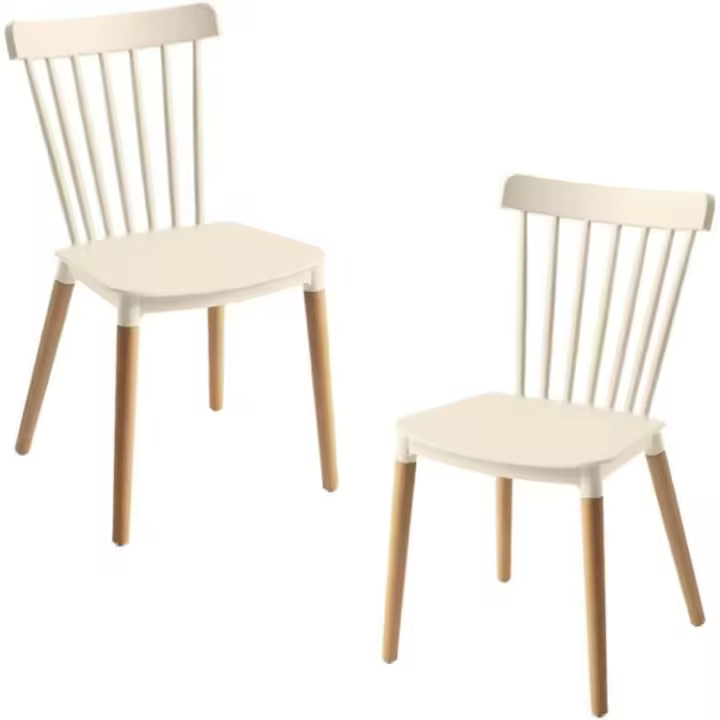Paquetes Sillas Comedor - Pack 2 Sillas Leka - Blanco - 1