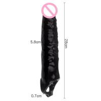 Empaque privado Sexy 28cm Manga grande para hombres Extensor de alargamiento Condón Extensión Juguetes para adultos Retraso de la eyaculación Sex Shop - details 5