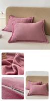 Bonenjoy-funda de almohada de terciopelo, 2 uds., funda de almohada de 48x74cm, funda de almohada suave con cremallera, funda de almohada para decoración de sofá - details 1