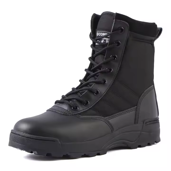 Botas tácticas de combate 2025, nuevas, negras, de caña alta, para exteriores, antipatadas y anticolisión, para senderismo, para hombres y mujeres. - 1