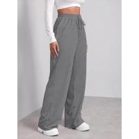 Pantalones de cintura alta y pierna ancha para mujer, pantalones holgados de calidad con cordón, primavera y otoño - details 3
