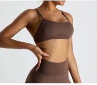 Conjunto de Yoga para Mujer Ropa Deportiva de Entrenamiento de Malla Transpirable Secado Rápido 2 Piezas Chaleco y Shorts para Correr y Modelar Espalda Material de Nylon - details 12
