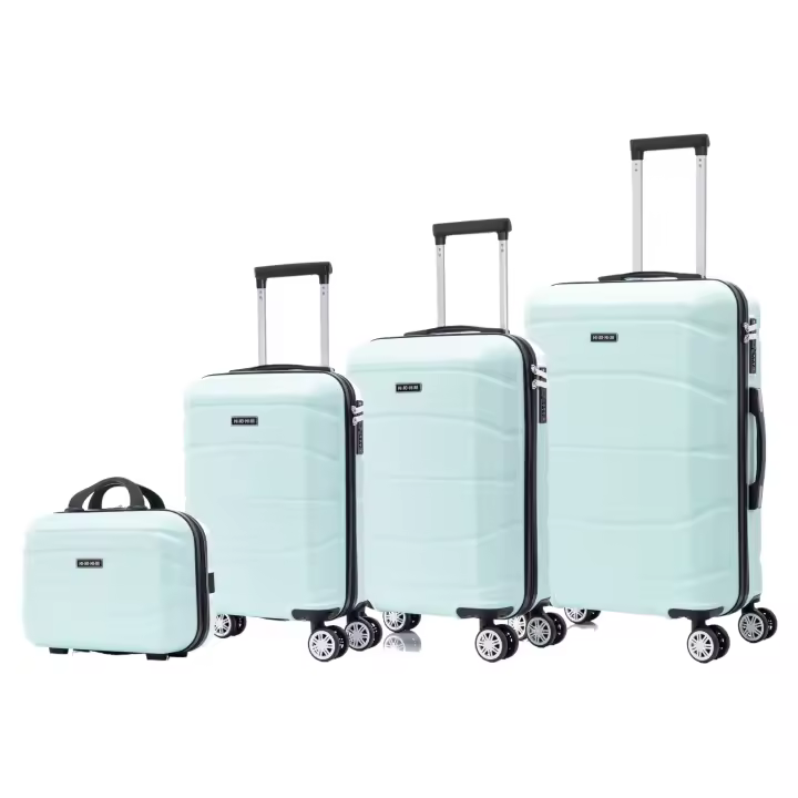 Conjunto de Maletas de Viaje Elegantes: Carcasa Ligera, Cerradura Numérica, 4 Ruedas Giratorias 360 ° , Asa Telescópica de Aluminio Juego de Maletas Maleta ( 6990 M001 8001 8002 H24 ) - 1