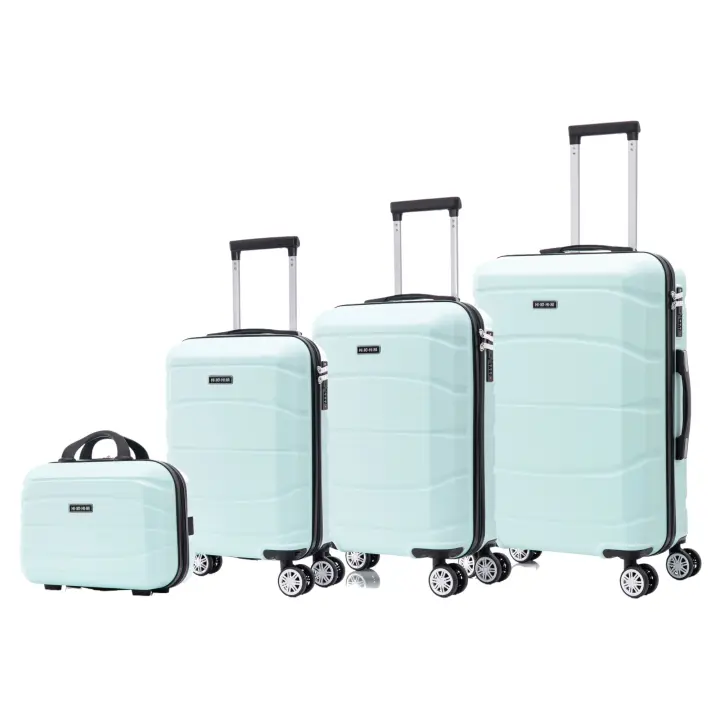 Conjunto de Maletas de Viaje Elegantes: Carcasa Ligera, Cerradura Numérica, 4 Ruedas Giratorias 360 ° , Asa Telescópica de Aluminio Juego de Maletas Maleta ( 6990 M001 8001 8002 H24 ) - 1