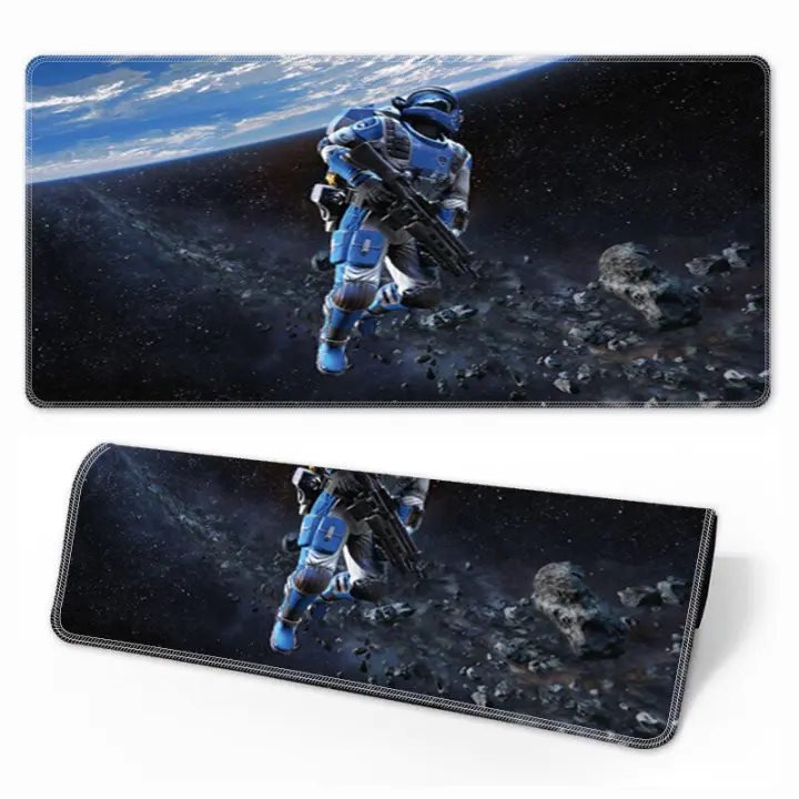 Alfombrilla de escritorio espacial estética, teclado, oficina, estudio, juegos, alfombrilla de ratón gruesa grande - 1
