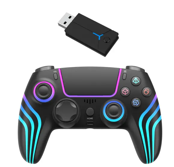 Mando Joystick Compatible con PS5 Mando RGB Control inalámbrico Controlador de Juego para PC/STEAM/ANDROID/IOS/P3/P4 - 1