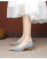Tacones altos de verano para mujer 2025, nuevos, puntiagudos, cómodos, tacón delgado, temperamento, cuero suave, cómodos, versátiles, boca poco profunda, solo zapatos para mujer. - details 10