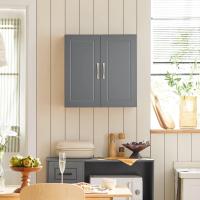 Armario Auxiliar Multiusos de Pared Mueble Baño Colgar Armario Suspendido con 2 Puertas Blanco 60 x 30 x 60 cm - details 49