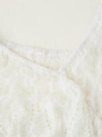 Vestido Decorativo de Encaje de Capas OUWU Vestido Informal Ajustado sin Mangas para Mujer - details 5