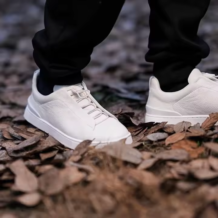 Zapatos Casuales de Cuero de Vaca para Hombres Versión Coreana Transpirable Calidad Asegurada - 1