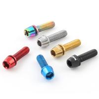 6 unids/set tornillos de manillar de bicicleta chapados en titanio M5 * 17MM perno de pinza de freno de disco de bicicleta de acero inoxidable perno de fijación colorido - details 5