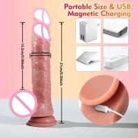 Consolador telescópico realista de empuje automático, Control remoto, calefacción giratoria, divertidos juguetes sexuales para adultos, vibrador para mujeres - details 5