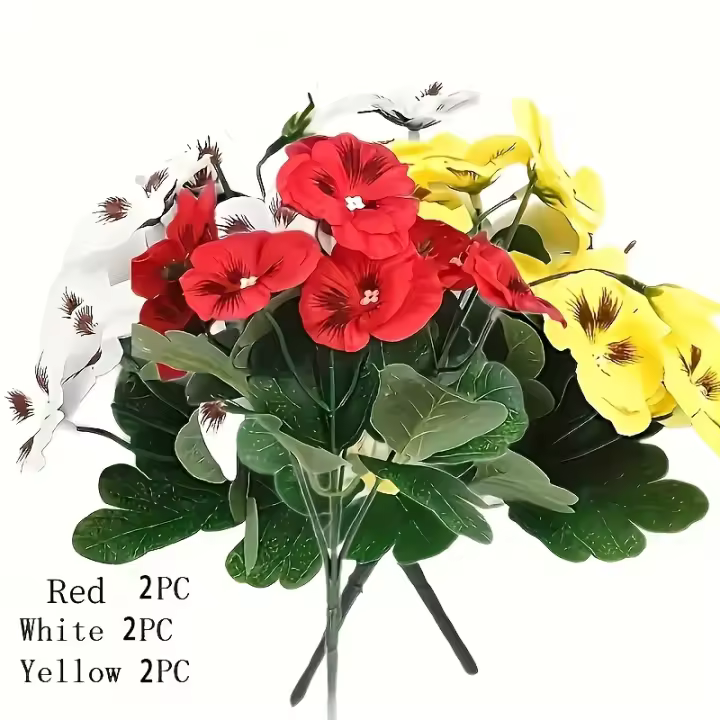 Flores Artificiales Vibrantes 6 Manojas de Colores Mixtos para Decoración del Hogar, Bodas, Fiestas en el Jardín, Día de la Madre y Más Decoraciones Florales Sin Contenedor - 1