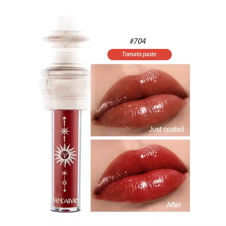 Gloss de Labios de Espejo de Película de Luz Ligera de Agua Handaiyan Hidratante y Duradero - 1