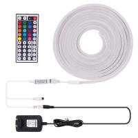 Tira de Luz LED RGB de Neón Control Remoto con Fuente de Alimentación 12V SMD3535 96LEDs/m Impermeable Cambio de Color Signo de Neón Lámpara de Cuerda XUNATA Hecho en China - details 1