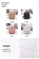 Bolso escolar pequeño para mujer, Mochila pequeña informal con rombos, bolso de hombro portátil, mochila decorativa rosa - details 2
