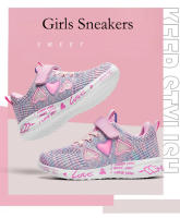 Zapatos informales a la moda para niñas, zapatillas transpirables de malla ligera para niños, Tenis de verano para niños, bonitos zapatos deportivos para correr con dibujos animados - details 2