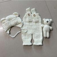 Conjunto de Fotografía de Recién Nacido 3 Piezas Tejidas a Mano de Piel - details 5