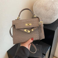 Cerradura texturizada portátil pequeño bolso cuadrado de las mujeres nuevo versátil clásico bolso de mensajero de hombro PU bolso Kelly de moda - details 25