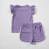Conjunto De Verano Para Bebé Niña 2024 Shorts Y Camiseta Cómodo Transpirable Ropa De Casa Estilo Casual Sin Mangas Cuello Redondo - details 29
