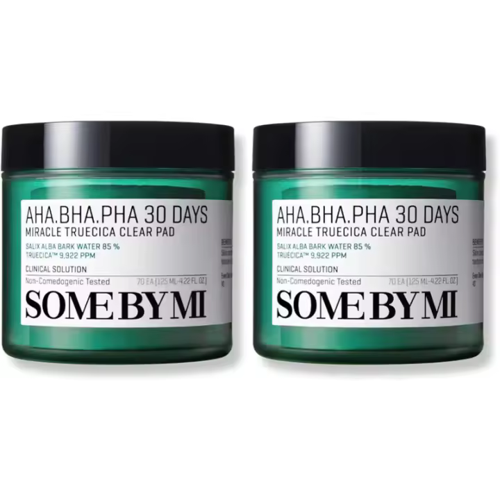 SOME BY MI AHA BHA PHA 30 días Miracle Truecica Clear Pad 70 almohadillas de tóner de centella exfoliantes suaves calmantes y puntos negros diarios - 1