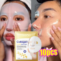 10 Uds. Mascarilla Facial antiarrugas de colágeno antienvejecimiento líneas finas piel firme hidratante brillo cuidado de la piel cosméticos Coreanos - details 0