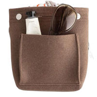 Bolsa de Maquillaje de Tela de Fieltro Portátil Bolsa de Cubierto para Viajes con Accesorios de Higiene Personal y Pinceles - details 3