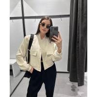 BUNO-Chaqueta Bomber de manga larga de Color liso para mujer, abrigo Vintage con cremallera a la moda, Tops, chaquetas básicas holgadas elegantes para mujer - details 6