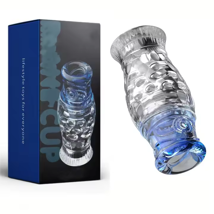 Masturbador de succión Manual para hombre, suministro de TPE, extrusión de pene, portátil, transparente, bolsillo - 1