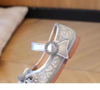 Zapatos de cuero para niñas, calzado de vestir versátil con lazo y cuentas de fondo suave, estilo princesa a la moda, novedad de otoño, 2024 - details 12
