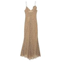 Vestido de lunares con tirantes y cuello en V con decoración floral tridimensional 2025, vestido largo de verano, nueva ropa de mujer. - details 2