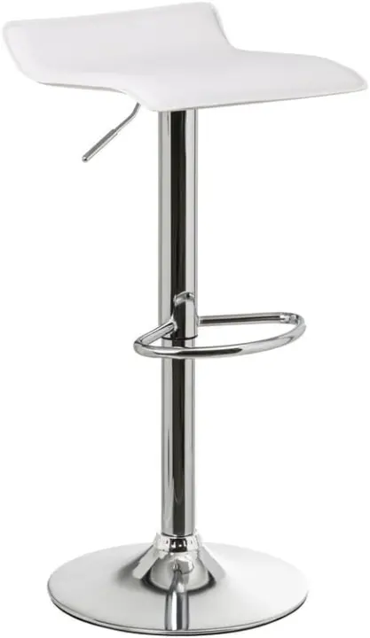 Taburetes de Cocina Giratorios en 360 ° , Juego de Sillas de Bar Regulables en Altura de 63 a 84 cm, Material Polipiel, Estructura Metal y Reposapiés, Blancos” ¡Disponible en dos versiones diferentes! Elige tu opción a continuación.” - 1