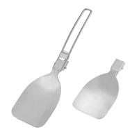 Cuchara de sopa plegable de acero inoxidable para acampar al aire libre, utensilios de cocina portátiles resistentes al desgaste, herramientas - details 13