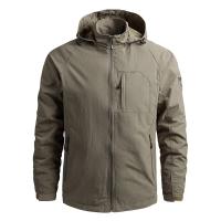 Chaifenko Men's Lightweight Jacket Impermeable con Capucha Parador de Viento Cierre de Cremallera - details 6