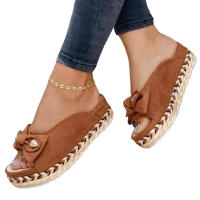 Sandalias elegantes de verano para mujer, zapatos sin cordones con diseño de lazo, regalo de Navidad para el Día de San Valentín - details 0
