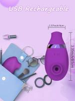 Consolador de pene potente vibrador de clítoris vaginal chupando y lamiendo estimulación dual masajeador femenino juguete sexual para adultos - details 3