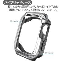 Cubierta protectora transparente para Apple Watch, marco híbrido de TPU PU, resistente a impactos, 1,6 pulgadas (41mm) - details 4
