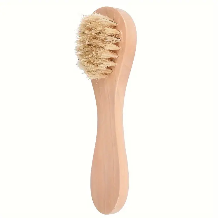 Cepillo Facial de Madera Natural Mango de Madera Exfoliador Suave para Limpieza Facial - 1