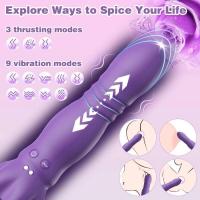 Empaque privado Masajeador de glande masculino sexy con 3 modos de empuje y 9 modos de vibración, entrenador de retardo, vibrador, masturbador de clímax oral, juguetes sexuales para hombres - details 2