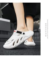 Sandalias que usan los hombres en verano, antideslizantes de suela gruesa, zapatos con orificios con sensación de mierda para conducir, geniales zapatillas de bolsa de gran tamaño de doble propósito de playa - details 1