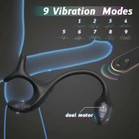 Leten HESEKS anillo vibratorio estimulador Traint con bala Control remoto Anal Butt Plug masajeador de próstata juguete sexual para hombres - details 0