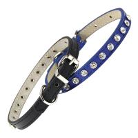 Collar colorido brillante con diamantes de imitación para mascotas, correa de cuero PU para el cuello, seguro para gato, perro, suministros suaves para mascotas, accesorios XS/S - details 1
